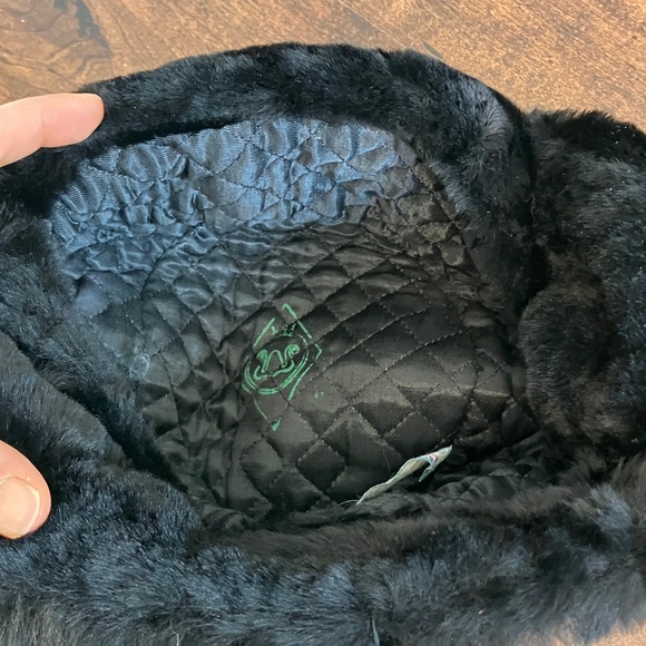 Russian federation ushanka hat leather and fur quilted lined vintage - Picture 4 of 8